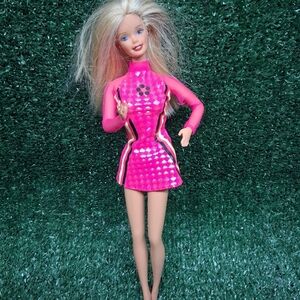 Beyond Pink Barbie 1998 Mattel, Pink Dress, Glitter Hair